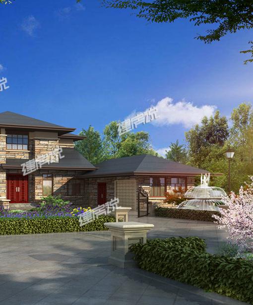 在靜謐的農村老家，建一棟合院別墅，從此過上瀟灑的生活