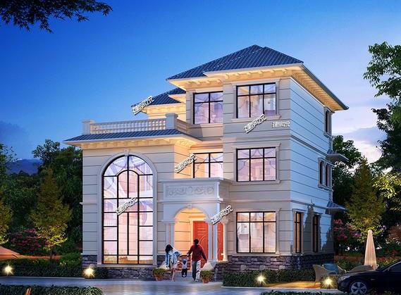 家大業(yè)大就建這棟歐式豪華三層別墅，面子里子都全了