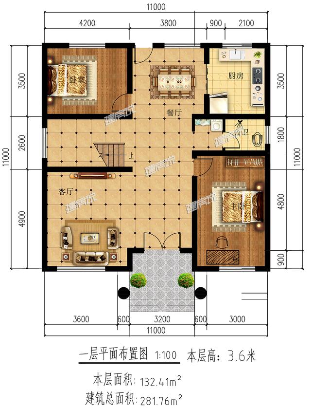 平屋頂二層別墅設計圖，還帶陽光房好，看又實用
