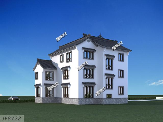 建了棟三層徽派別墅，我家是村里最美的，漂亮接地氣，享受極了