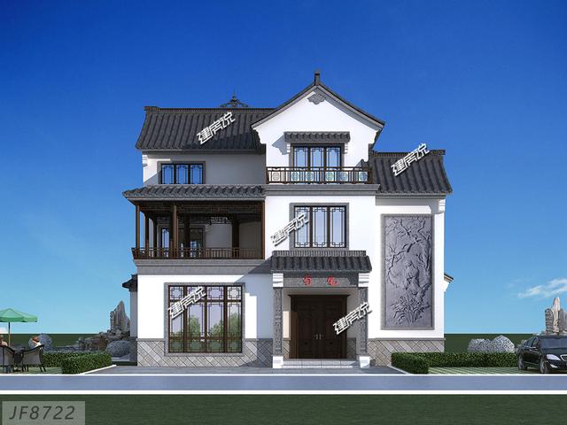 建了棟三層徽派別墅，我家是村里最美的，漂亮接地氣，享受極了