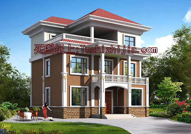 農村2層半現代別墅圖片大全，時尚漂亮、讓人羨慕！