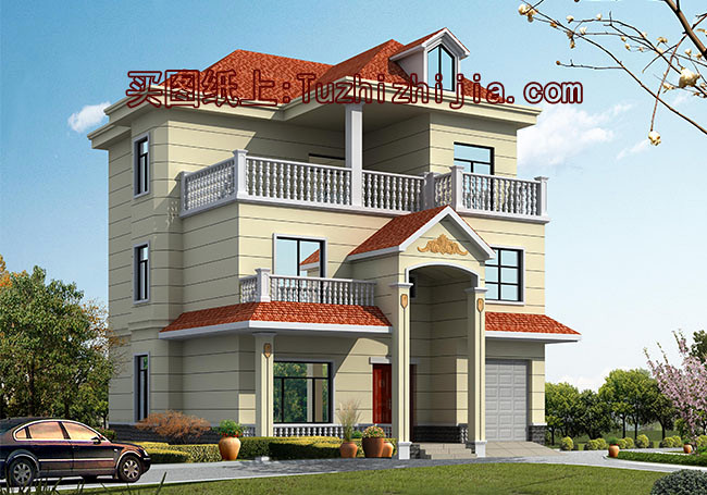 農村2層半現代別墅圖片大全，時尚漂亮、讓人羨慕！