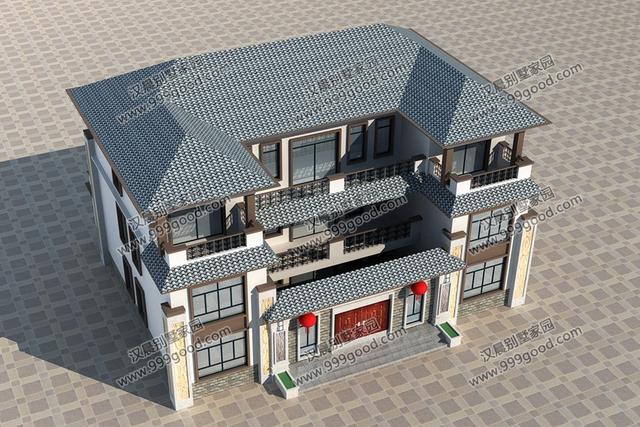 中風格三層別墅戶型圖，這就是未來最漂亮的農村房屋