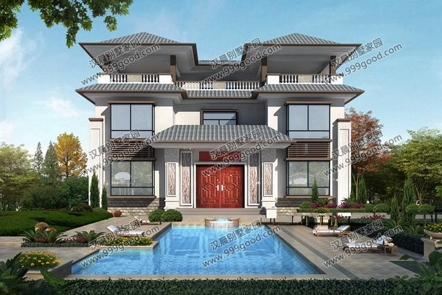 中風格三層別墅戶型圖，這就是未來最漂亮的農村房屋