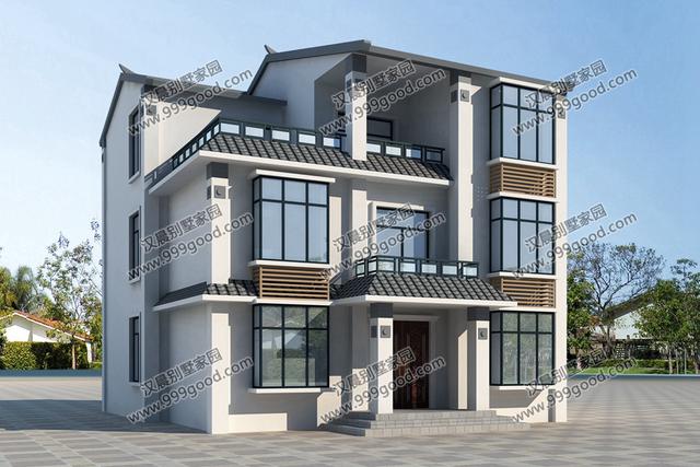 中風格三層別墅戶型圖，這就是未來最漂亮的農村房屋