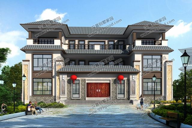 中風格三層別墅戶型圖，這就是未來最漂亮的農村房屋