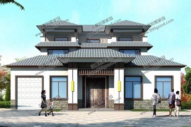 自建房造價是多少？這3套新中式帶庭院別墅設計給你答案！