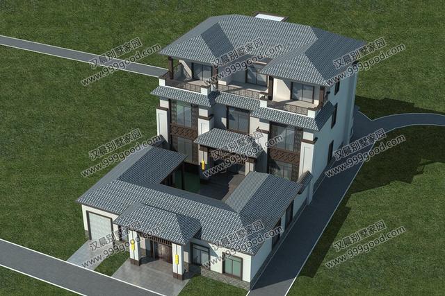 自建房造價是多少？這3套新中式帶庭院別墅設計給你答案！