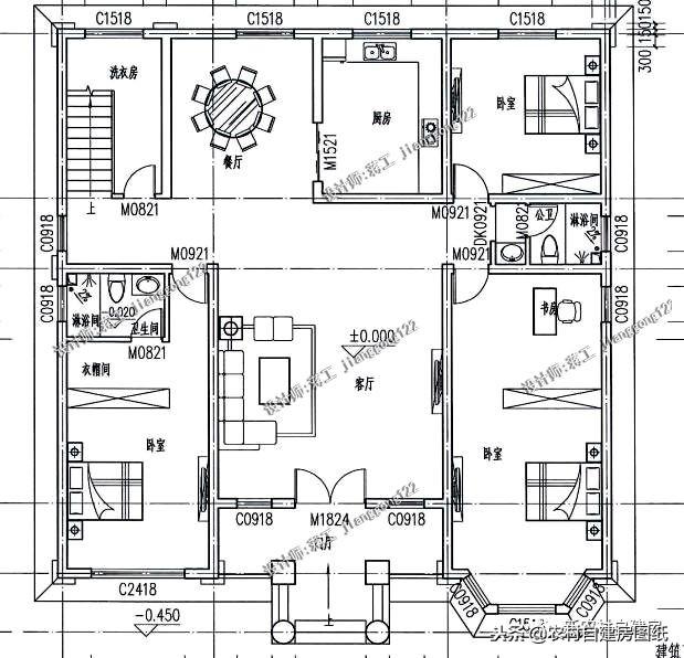 從這4套別墅設計中就能看出南北差異，第3套南北都可建