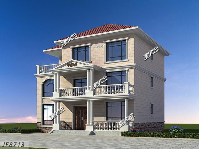 簡單大氣的歐式三層別墅設計圖，占地方正，好戶型越住越有錢