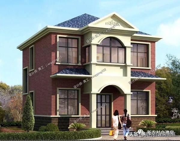 7套100平左右的農村別墅設計圖紙，4套二層3套三層，小戶型精致實用！