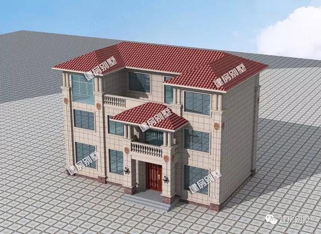 16×9米三層農村別墅設計方案，光臥室就是12個，氣派又實用