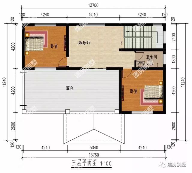 兩套戶型很相似的別墅設計，造型簡約施工難度低，建了此房生活必紅火
