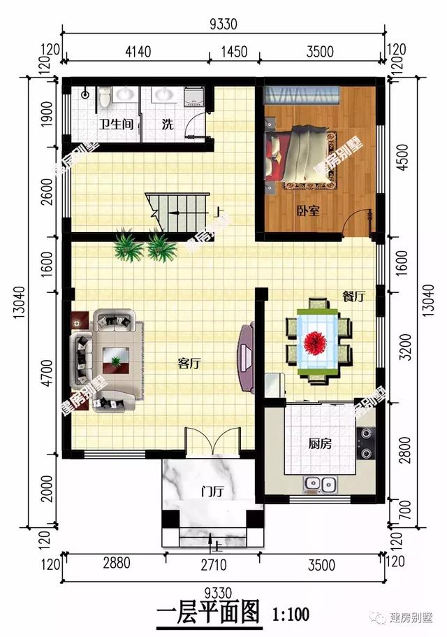 小面寬的農村三層別墅設計，簡單又實用，施工隊極力推薦
