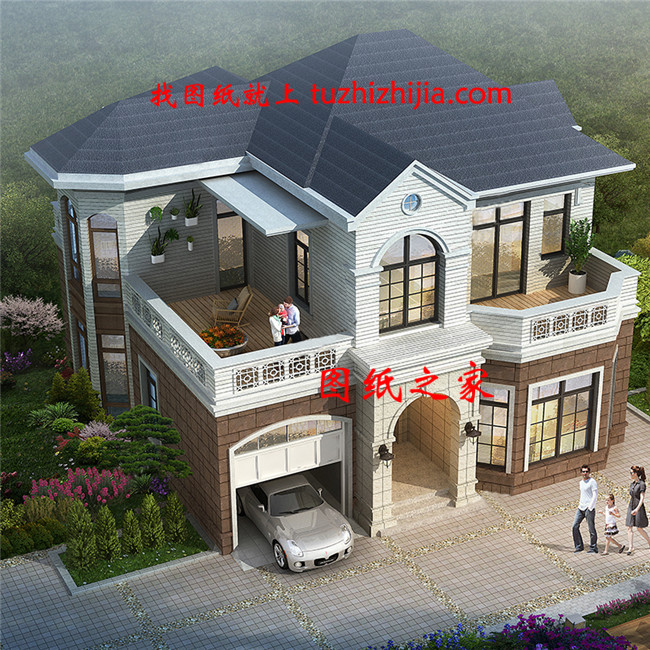 新農村自建二層小樓圖，時尚大方，外型精美，室內布局也很贊