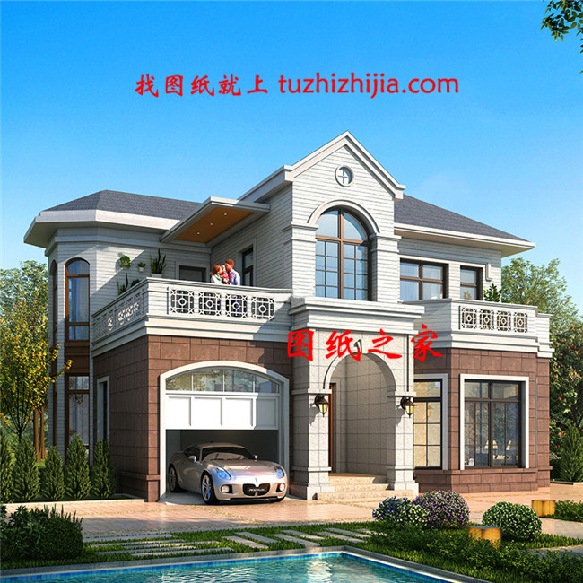 新農村自建二層小樓圖，時尚大方，外型精美，室內布局也很贊