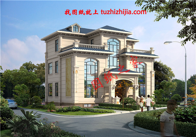 2026年新款別墅外觀圖三層戶型設計，適合人口較多的家庭修建！