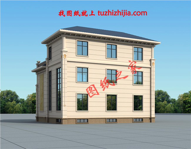 2026年新款別墅外觀圖三層戶型設計，適合人口較多的家庭修建！