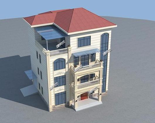 歐式豪華四層別墅設計圖，外型非常漂亮，建一棟在村里絕對拉風