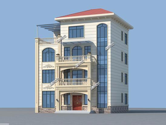 歐式豪華四層別墅設計圖，外型非常漂亮，建一棟在村里絕對拉風