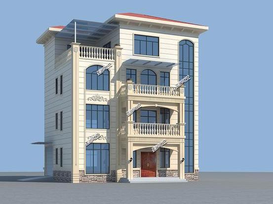 歐式豪華四層別墅設計圖，外型非常漂亮，建一棟在村里絕對拉風