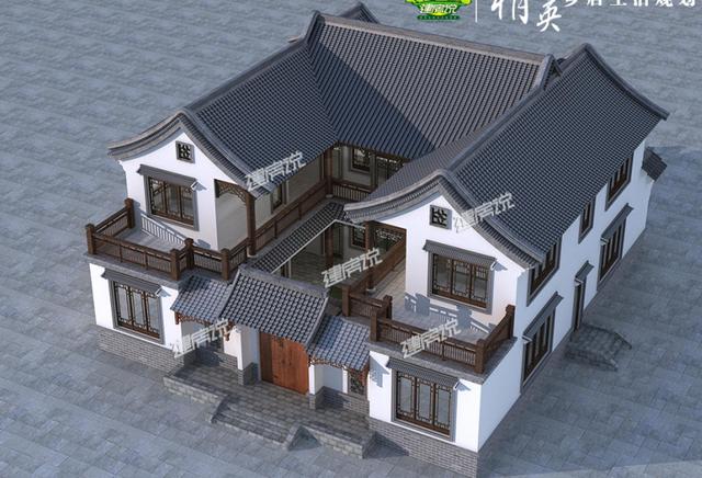 適合農村大家庭建造的四合院別墅設計圖，顏值高造價低，非常經濟實用！