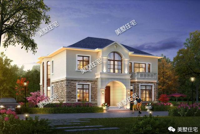 8套新農(nóng)村小二層別墅設(shè)計圖，設(shè)計都帶陽臺，毛坯造價30萬左右