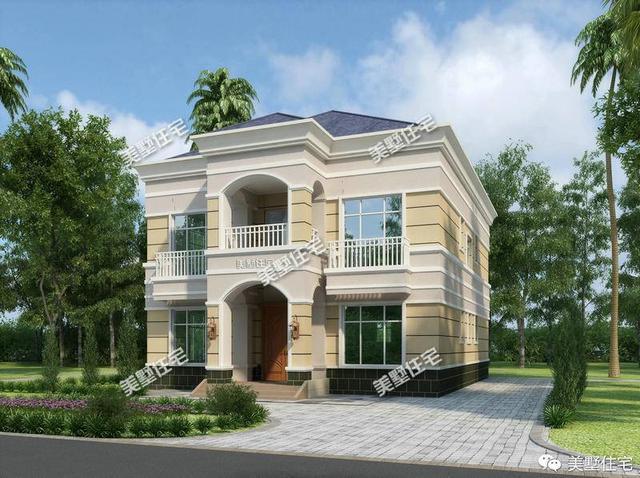 8套新農(nóng)村小二層別墅設(shè)計圖，設(shè)計都帶陽臺，毛坯造價30萬左右