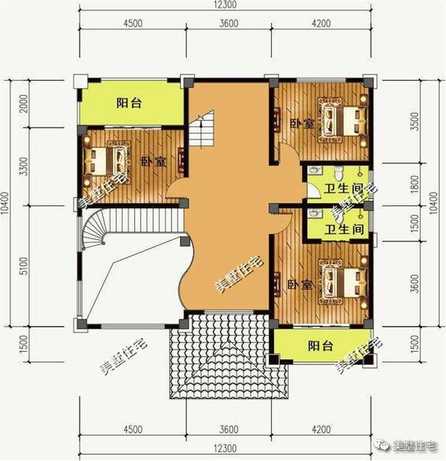 12×10米歐式別墅設計，一套二層、兩套三層，這樣的設計50年不過時