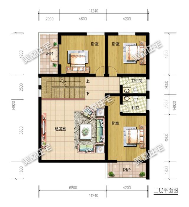 現(xiàn)代簡約型三層別墅設(shè)計，8臥6衛(wèi)帶露臺，經(jīng)濟實用人人夸！