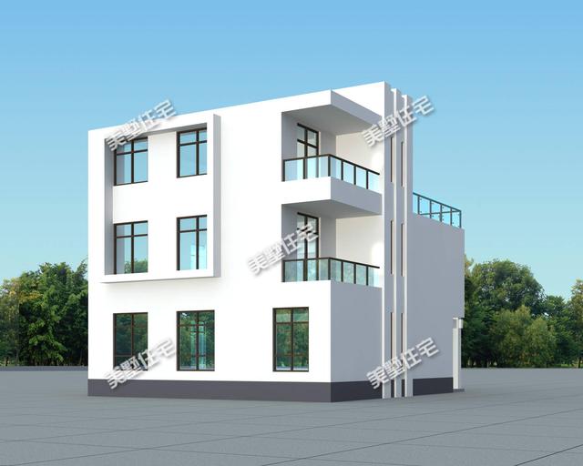 現(xiàn)代簡約型三層別墅設(shè)計，8臥6衛(wèi)帶露臺，經(jīng)濟實用人人夸！