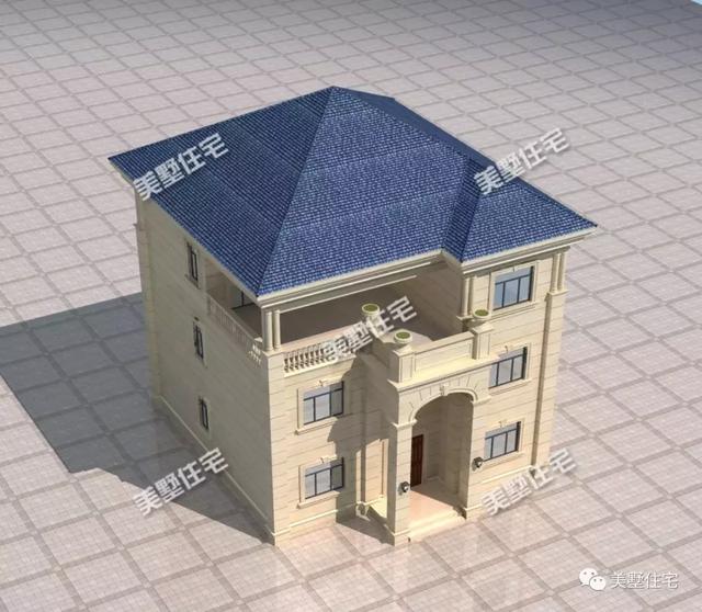 三層經典別墅設計圖，戶型方正，7臥6衛，一家人居住，共享天倫之樂。