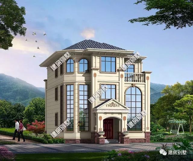 三層帶地下室樓房設(shè)計(jì)圖，外觀精致漂亮，是大戶人家！