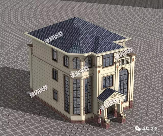 三層帶地下室樓房設(shè)計(jì)圖，外觀精致漂亮，是大戶人家！