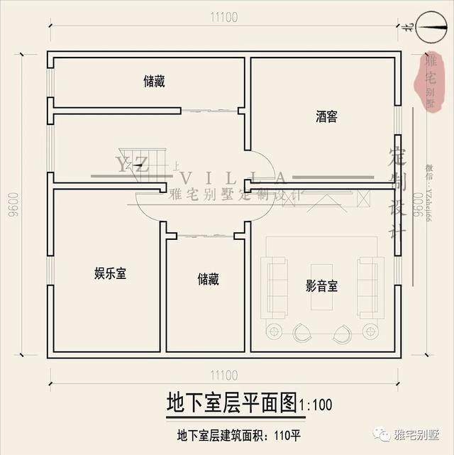 帶地下室的農(nóng)村三層新中式別墅設(shè)計圖，挑空客廳，大露臺設(shè)計。