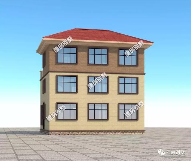 124平三層農村小洋樓設計圖，家人住的好，生活才更有奔頭