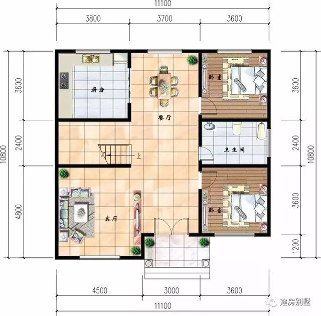 小戶型二層歐式別墅設(shè)計(jì)圖，外觀小巧精致，20萬蓋起，別有一番韻味！