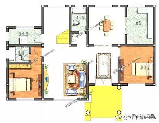 四款進深9米的經典二層別墅自建房，占地中等，布局合理，溫馨感十足！