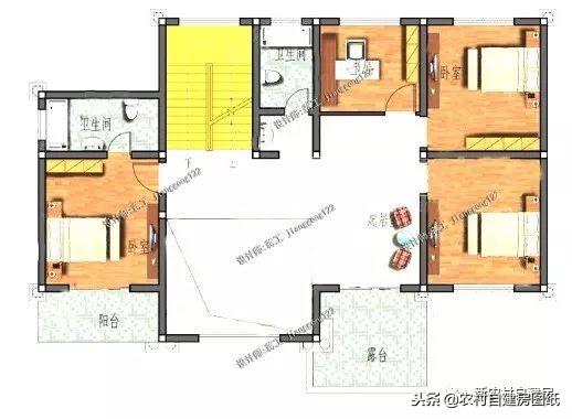 四款進深9米的經典二層別墅自建房，占地中等，布局合理，溫馨感十足！