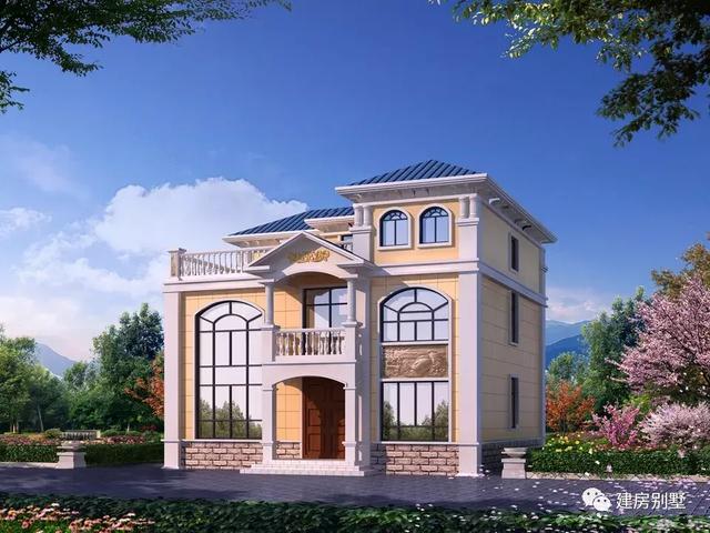 帶旋轉樓梯的三層豪華歐式別墅，建在農村肯定很有面子。