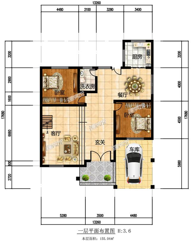 二層精致鄉村別墅，帶有院子和車庫，30萬就能享受庭院生活！