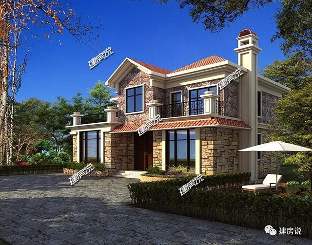 二層農村田園別墅設計圖，花20萬就能享受大自然的靜謐。