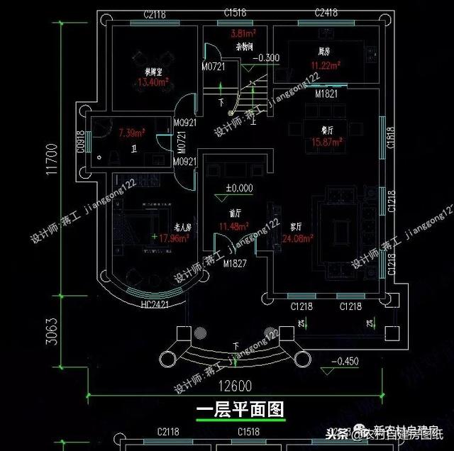 6套140平以內的農村三層別墅設計圖，戶型趕緊選好了，明年就開工建房吧。