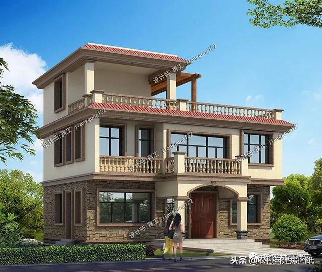 6套140平以內的農村三層別墅設計圖，戶型趕緊選好了，明年就開工建房吧。