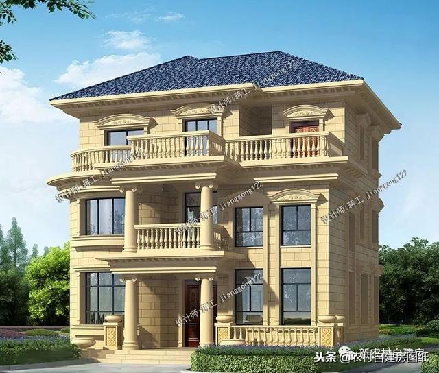 6套140平以內的農村三層別墅設計圖，戶型趕緊選好了，明年就開工建房吧。