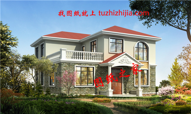 12×12米農村二層經濟型自建房設計圖,設計了6間臥室