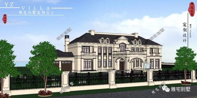 帶半地下室的二層復式樓房設計圖，對稱設計，舒適享受鄉村生活