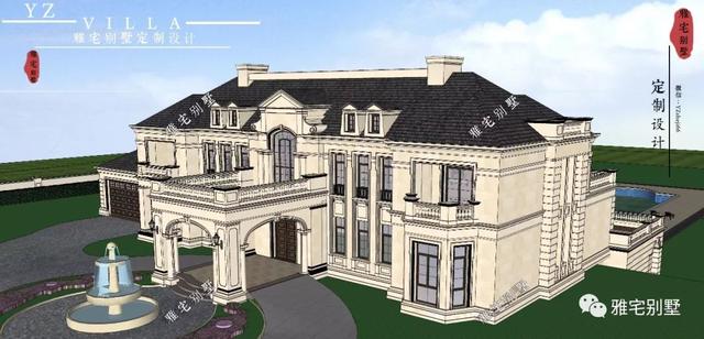 帶半地下室的二層復式樓房設計圖，對稱設計，舒適享受鄉村生活