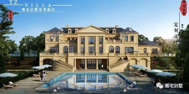 帶半地下室的二層復式樓房設計圖，對稱設計，舒適享受鄉村生活